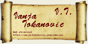 Vanja Tokanović vizit kartica
